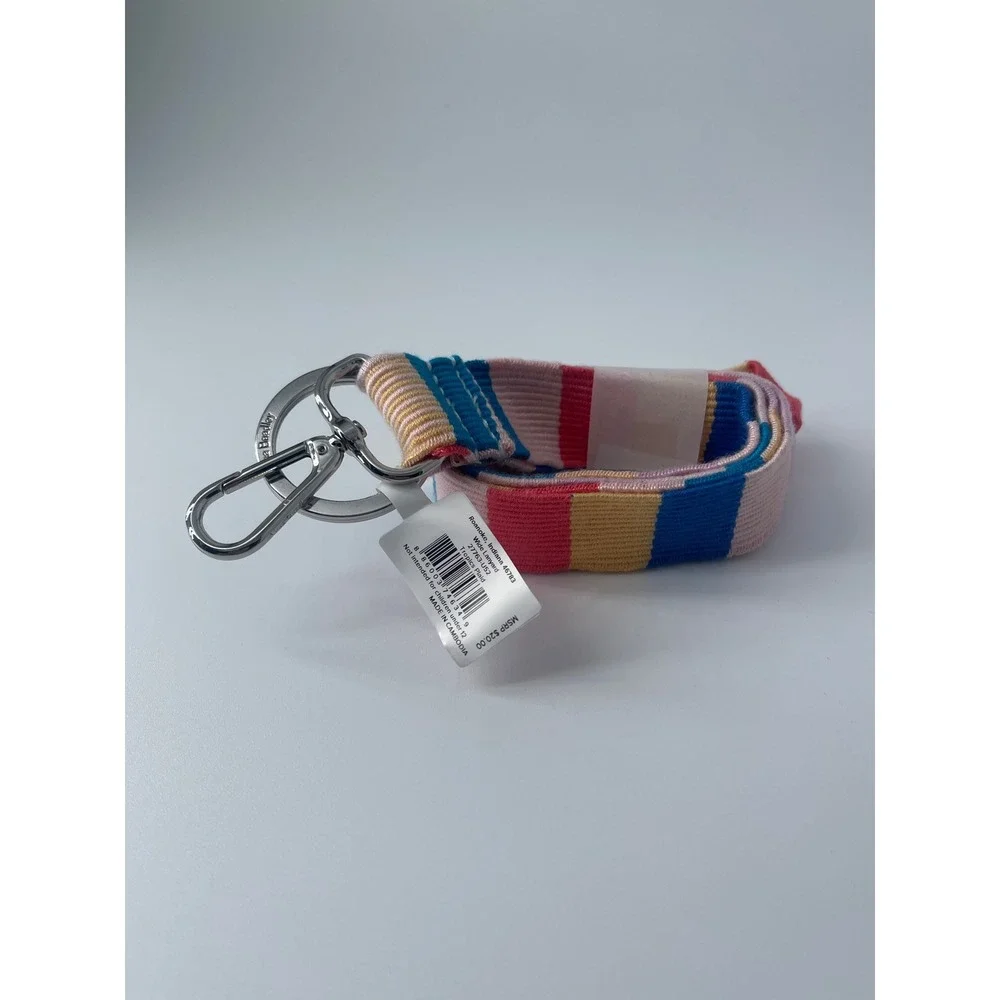 Vera Bradley Wide Lanyard NWT  Tropics Plaid ID Badge Holder Keychain